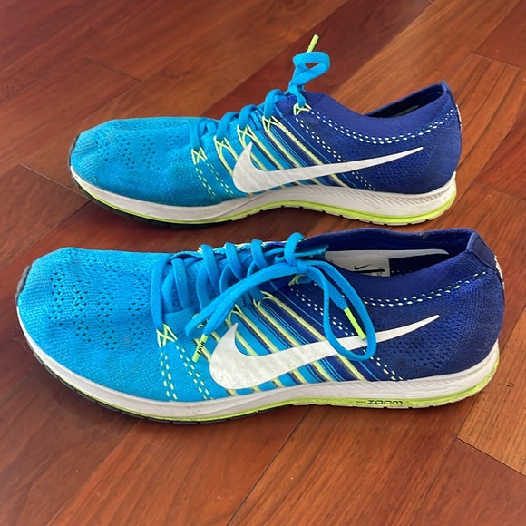 Nike Racing Running Shoe- bright aqua and blue size 12 - Picture 4 of 6